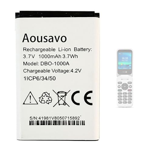 Aousavo Dbo-1000A - Batteria Di Ricambio Compatibile Con Doro 2404,Doro 1370,Doro 5860,Doro 6040,Doro 6060,Doro 6820,Doro 6880