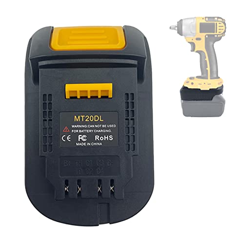 Zdtzan Mt20Dl - Adattatore Per Batteria Makita Da 18 V, Ricambio Per Batteria Dewalt Da 20 V, Per Utensili A Batteria Al Litio Dewalt Da 18 V, Per Bl1
