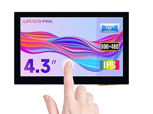 Waveshare 4.3Inch Lcd Capacitive Touch Display For Raspberry Pi 4B/3B+/3A+/3B/2B/B+/A+ 800×480 Ips Wide Angle Mipi Dsi Interface Screen