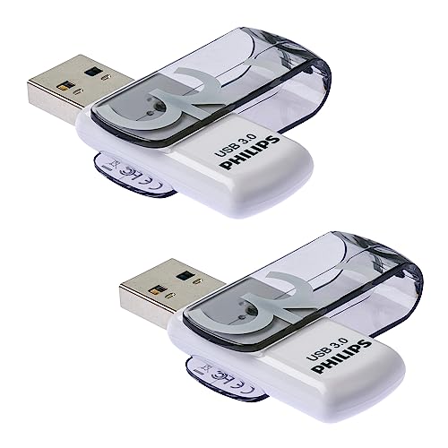 Philips - Flash Drive Usb 3.0 32 Gb Vivid Edition Grey 2 Pezzi