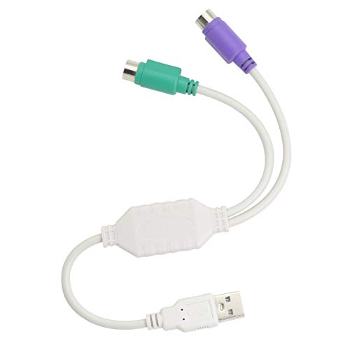 Ps/2 A Usb Cavo Usb A Ps/2 Spina Attiva Usb A Doppio Ps/2 Adattatore Tastiera Mouse Convertitore Adattatore Per Tastiera Ps2 -Bianco