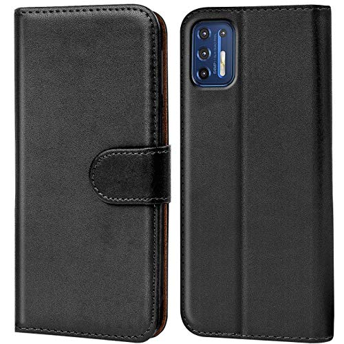 Verco Custodia Per Motorola Moto G9 Plus, Case Per Motorola G9 Plus Cover Pu Pelle Portafoglio Protettiva, Nero