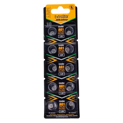 10 Batterie A Bottone Pile Ag1 1,5V Lr60, 364, 164, Lr621