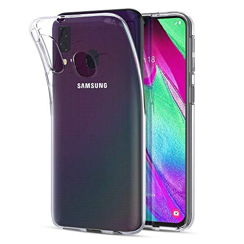 Captor Cover Trasparente Per Samsung Galaxy A40, Custodia Tpu In Silicone Flessibile Morbida E Sottile, Protezione Full Body Con Bordo Rialzato Per Sc