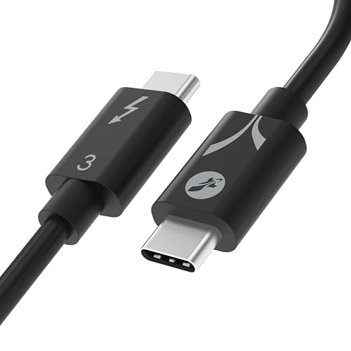 Sabrent Cavo Usb Tipo-C, Thunderbolt 3, Caricatore Usb C, Cavo Di Ricarica Usb C, Pd Supporta 100W 20V-5A, Chip E-Marker, Certificato Intel, Supporta
