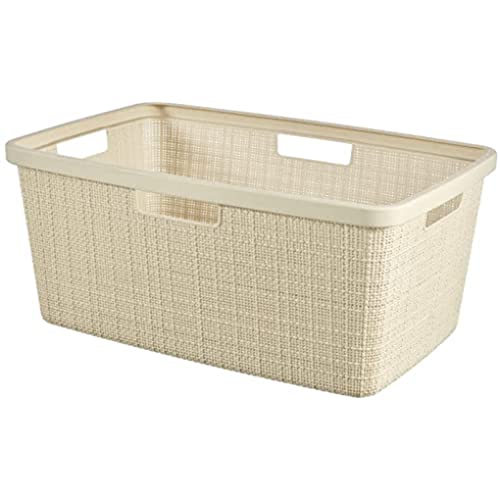 Curver Juliet Cesto Para La Ropa Sucia, 46 L, Beige, 70% Reciclado