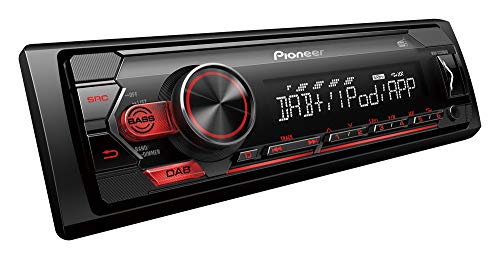 Pioneer Mvh-S220Daban, 1Din Autoradio Con Rds E Dab+, Rossa, Usb Per Mp3, Wma, Wav, Flac, Entrata Aux, Inclusa L'Antenna Dab, Arc App
