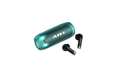 Adj Novel Earphones Auricolari Bluetooth 5.2 Cancellazione Del Rumore Attiva (Verde)