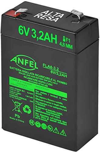 Batteria Accumulatore Per Beghelli 6 Volt 2,8Ah Rt628 Per Lampada 1499