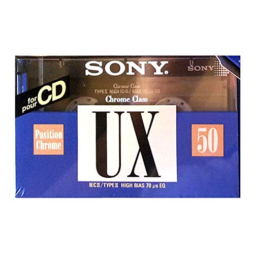 Sony - Audiocassetta, Chrome Class, Ux 50 Minuti C-50Ux (2X25Min)