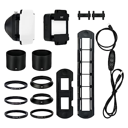 Jjc Scanner Per Pellicole Negative Da 35Mm, Adattatore Per La Digitalizzazione Di Pellicole Con Set Di Luci A Led, Supporto Per Diapositive E Pellicol