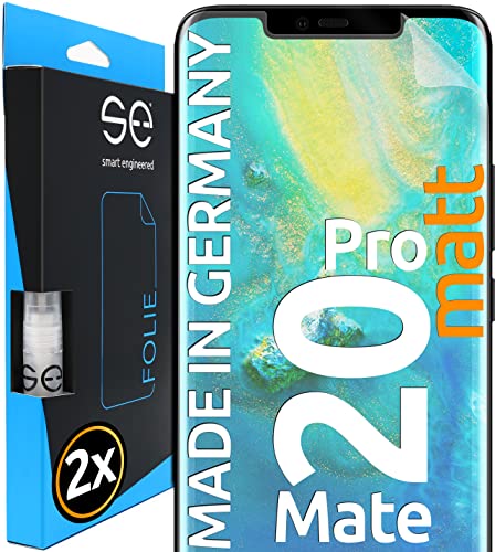 Smart Engineered 3D Pellicola Opaca Di Protezione Dello Schermo Per Huawei Mate 20 Pro Antiriflesso [2 Pezzi Opaco, Case-Friendly, Pellicola Protettiv