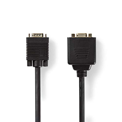 Cavo Vga - Vga (M) - 2X Vga Femmina - Placcato Oro - Risoluzione Massima: 1280X768-0.20 M - Tondo - Abs - Nero - Polybag