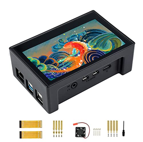 Waveshare 4.3 Pollici Dsi Lcd Display Per Raspberry Pi 4B, 800×480 Ips Schermo Monitor Capacitivo Touchscreen Con Custodia, Supporta Raspbian/Ubuntu/K