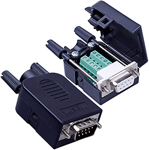 Penglin 2 Morsetti Di Collegamento Seriali Db9 Senza Saldatura Rs232 D-Sub Fino A 9 Poli, Adattatore Connettore Connettore Breakout Board Con Alloggia