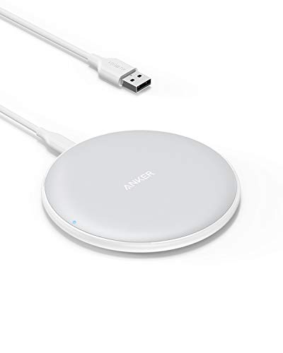 Anker Caricatore Wireless, Max 10 W, Powerwave Pad Potenziato Con Certif. Qi Da 7.5 W Per Iphone Xs Max/Xr/Xs/X/8, Ricarica Rapida Da 10 W Per Galaxy 