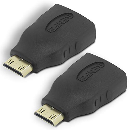 Benfei Mini Hdmi A Hdmi, 2 Pack Placcato Oro Hdmi A Mini Hdmi Adattatore Compatibile Per Raspberry Pi, Fotocamera, Videocamera, Dslr, Tablet, Scheda V