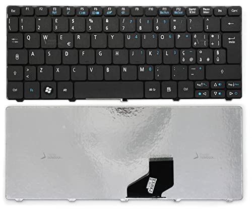 Click Help Tastiera Netbook Compatibile Sostitutivo Per Acer Aspire One 532H 533 521 D260 (Nera)