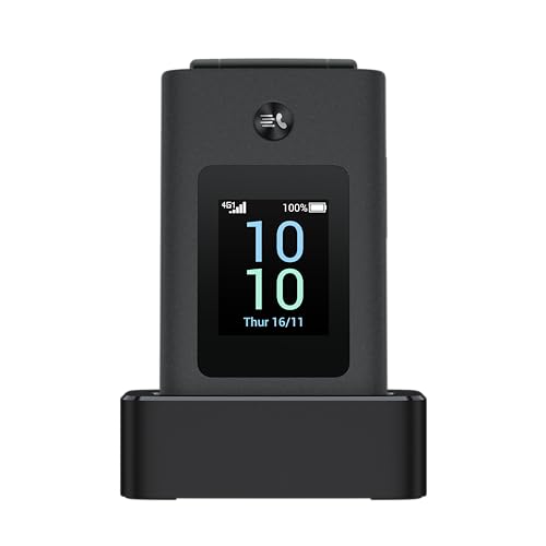 Tcl Onetouch 4043 Telefono Cellulare 4G Dual Sim, Basetta Di Ricarica E Alimentatore Inclusi, Doppio Display A Colori, Tasti Grandi, Tasto Sos, Facile