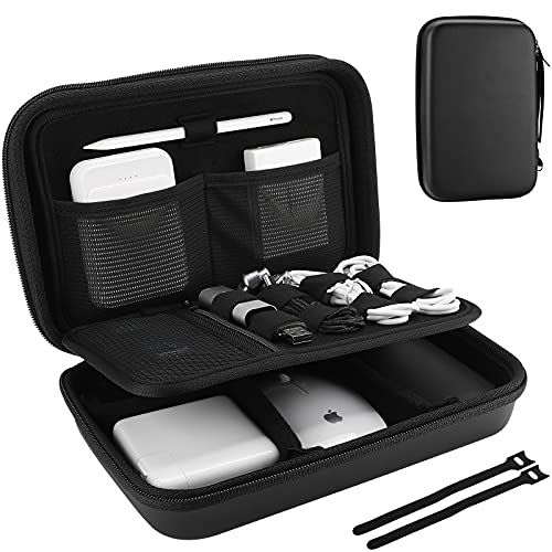 Procase Organizer Cavi Borsa Custodia Organizzatore Cavo Caricabatterie/Telefoni/Usb/Sd/Mouse/Macbook Power Adapter, Eva Custodia Accessori Da Viaggio