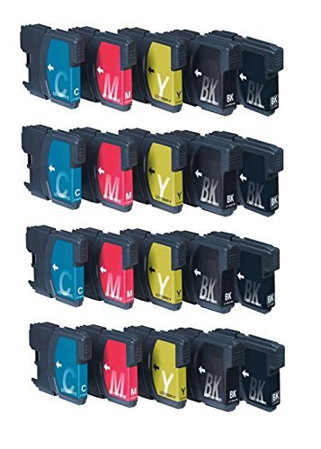 20 Cartucce Compatibile Per Brother Lc1100 Lc980 Dcp-365Cn / Dcp-373Cw / Dcp-377Cw / Dcp-197C
