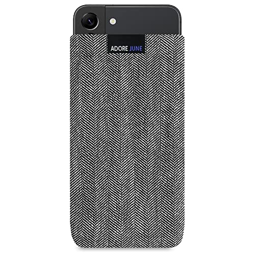 Adore June Business Custodia Compatibile Con Galaxy S24 / Galaxy S23 / Galaxy S22, Materiale Caratteristico Con Display Di Pulizia Effetto, Grigio/Ner