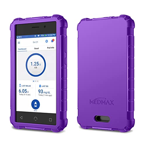 Medmax Silicone Custodia Per Omnipod Dash Pdm (Personal Diabetes Manager), Protettiva Antiurto Leggera Cover Con Cornice Rialzata Per Omnipod Dash Dev
