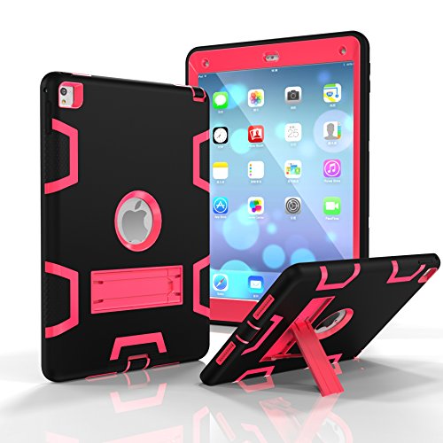 Copmob Ipad Ipad 6 Cover,Cover Ipad Air 2,[Antiscivolo][Anti-Goccia],Pc Rigido A 3 Strati E Antiurto Custodia In Gomma Siliconica Morbida Con Supporto