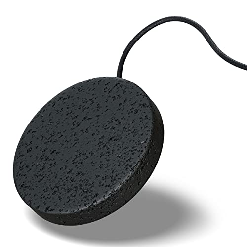 Einova Pietra Di Ricarica Wireless, Pietra Lavica, 10 Watt Schnelles Kabelloses Ladepad, Aus Echtem Naturstein, Incl