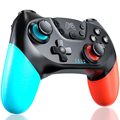 Zexrow Controller Per N-Switch, Wireless Bluetooth Switch Pro Controller, Switch Joystick Gamepad Con Turbo Regolabile Dual Shock Gyro Axi