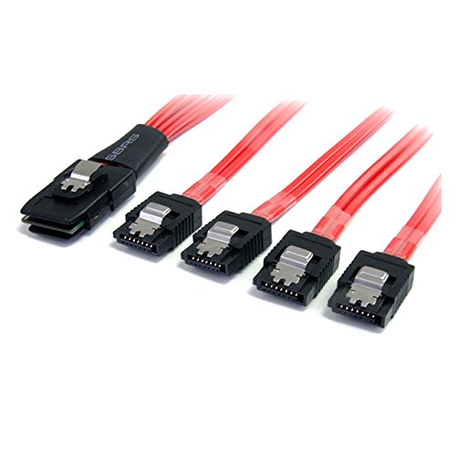 Startech.Com Cavo Sas Serial Attached Scsi Da 1 Metro, Cavo Adattatore Da Sff-8087 A 4 Latching Sata 1M (Sas8087S4100)