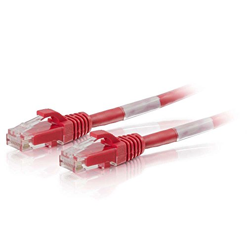 C2G 0,5 M-Cavo Non Schermato, Cat. 6, (Utp), Cavo Di Rete Patch Crossover, Colore: Nero Rosso Rosso 1 M