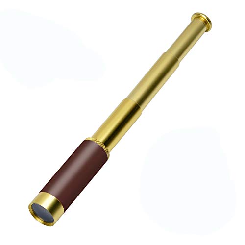Retro Pirata Monocolo 25 X 30 Pocket Monocular Portable Pieghevole Impermeabile Captain Jack Spyglass Palmare Telescopico Vintage Monocolo Per Bambini