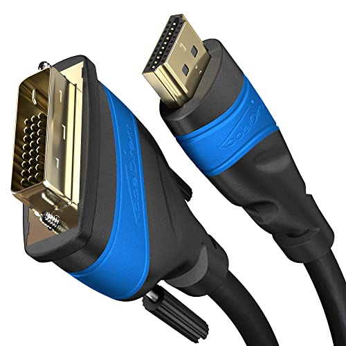 Kabeldirekt Cavo Adattatore Hdmi-Dvi – 4 M Bidirezionale, Dvi-D 24+1/Cavo Hdmi High Speed, 1080P/Full Hd, Cavi Video Digitale, Collegamento Di Disposi