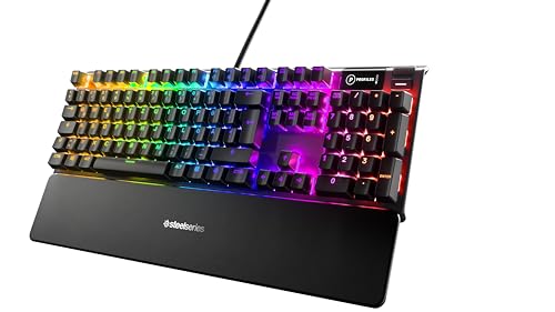 Steelseries Apex 7 - Tastiera Meccanica Per Videogiochi - Smart Display Oled - Retroilluminazione Led Rgb - Switch Rossi - Layout Tedesco (Qwertz)