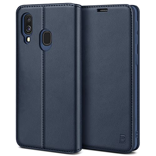 Bez Cover Samsung A40, Custodia Compatibile Per Samsung Galaxy A40, Protettiva Portafoglio In Pelle Con Porta Carta Di Credito, Kick Stand, Chiusura M