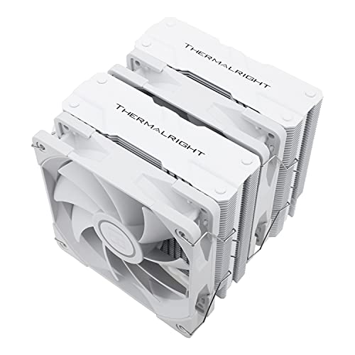 Thermalright Peerless Assassin 120 White Cpu Air Cooler, Doppia Ventola Tl-C12W Pwm Da 120Mm, Copertura Del Dissipatore In Alluminio, Amd Am4 Am5/Inte