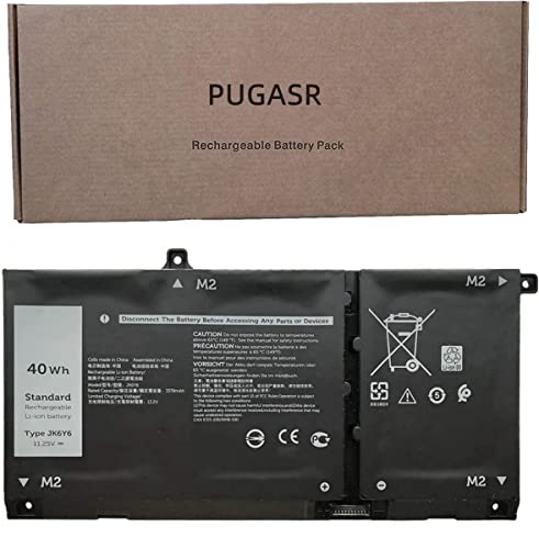 Pugasr Jk6Y6 Laptop Battery Compatible With Dell Latitude 3410 3510 Vostro 5300 5401 5501 Inspiron 5300 5401 5402 5408 5409 5508 5400 7405 7300 7500 2
