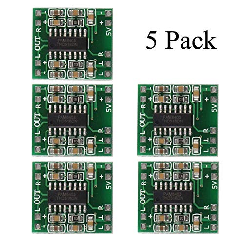 Arceli 5Pcs Super Mini Pam8403 Amplificatore Di Potenza Digitale Scheda 2 * 3W Classe D 2,5-5 V Alimentazione Usb