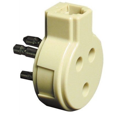 Adattatore Mini Telefonico Spina-Presa Tripolare Con Presa Plug