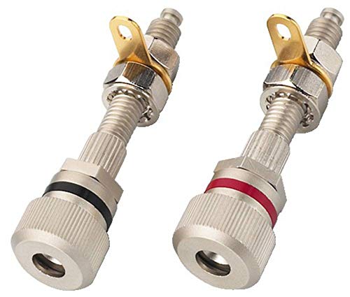 Monacor Bp-420 Speaker Terminals Acciaio Inossidabile Cavo Di Collegamento