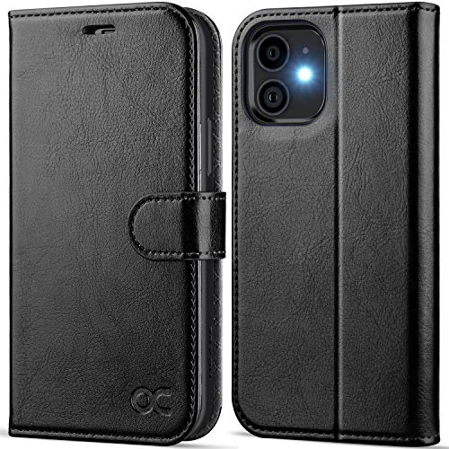 Ocase Custodia Iphone 12 Mini, Cover Iphone 12 Mini Interno Tpu Antiurto Portafoglio [Rfid Blocking] [Carta Fessura] [Supporto Stand] Custodie In Pell