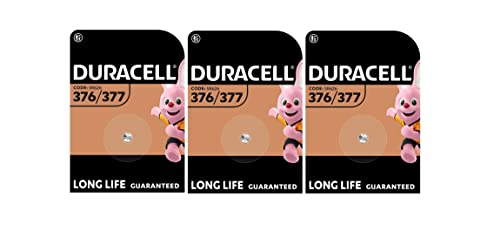 3X Duracell 376/377 Sr626 Sr626Sw Con Ossido D'Argento (3 Blister Da 1 Batteria) 3 Pile