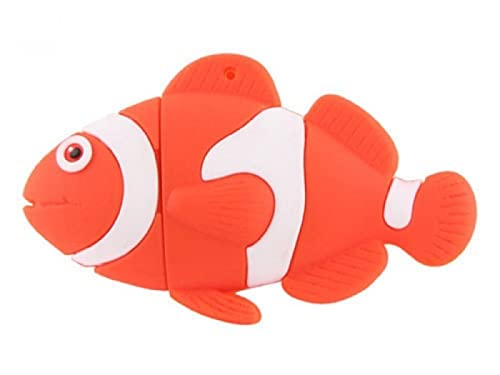 Ulticool - Pesce Acquario Mare 16 Gb - Fish Orange - Chiavetta Pendrive - Memoria Archiviazione Dei Dati - Usb Flash Pen Drive Memory Stick - Arancion