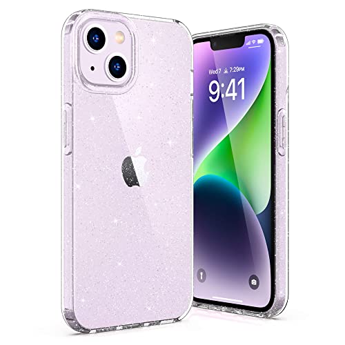 Ulak Cover Iphone 14/13 Trasparente Glitter Compatibile Con Apple Iphone 14 E Iphone 13, Antiurto Brillantini Tpu Custodia Per Iphone 14/13 2022 2021