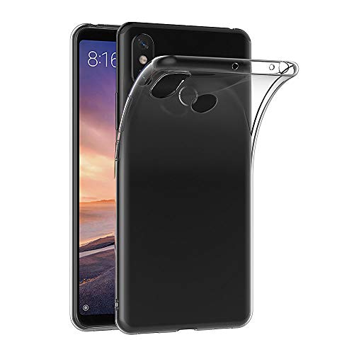 Aicek Cover Xiaomi Mi Max 3, Cover Xiaomi Max 3 Silicone Case Molle Di Tpu Trasparente Sottile Custodia Per Xiaomi Mi Max 3 (6.9 Pollici)