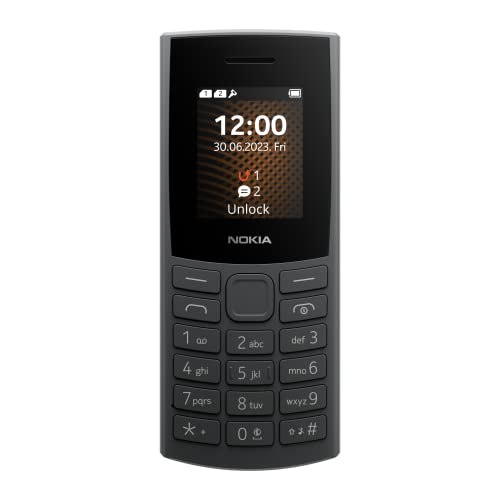 Nokia 105 4G 2023 Telefono Cellulare Dual Sim, Display 1.8" A Colori, Charcoal [Italia]