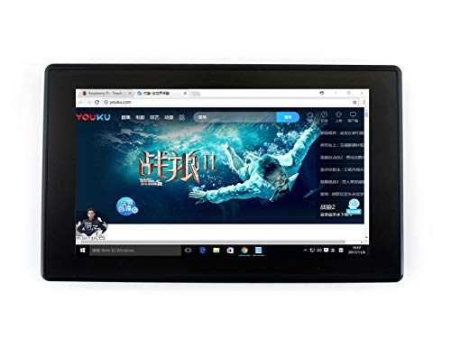 Ibest Waveshare 7Inch Hdmi Lcd (H) (With Case) Ips Capacitive Touch Screen Lcd Display Hdmi Monitor 1024X600 With Toughened Glass Cover For Raspberry