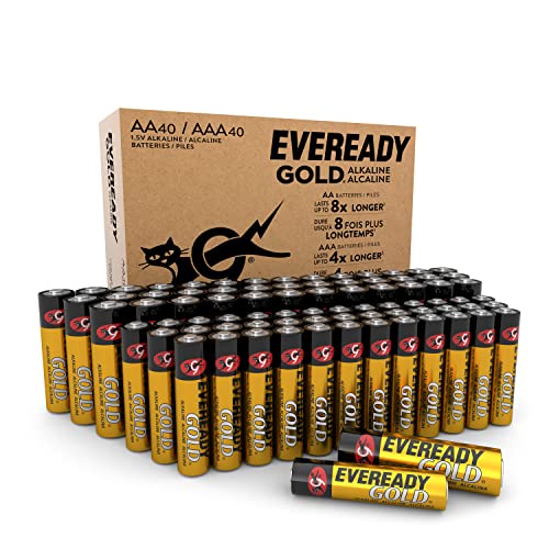 Eveready Batterie Alcaline Gold Aa E Aaa, Confezione Combo Da 80