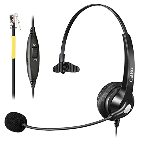 Cuffie Telefono Fisso Con Microfono A Cancellazione Del Rumore, Auricolare Rj9 Compatibile Con Grandstream Gxp1630 1620 1610 Yealink Sip-T21P T23G T41